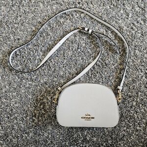 Coach Ivory Crossbody Bag with Gold Accents
